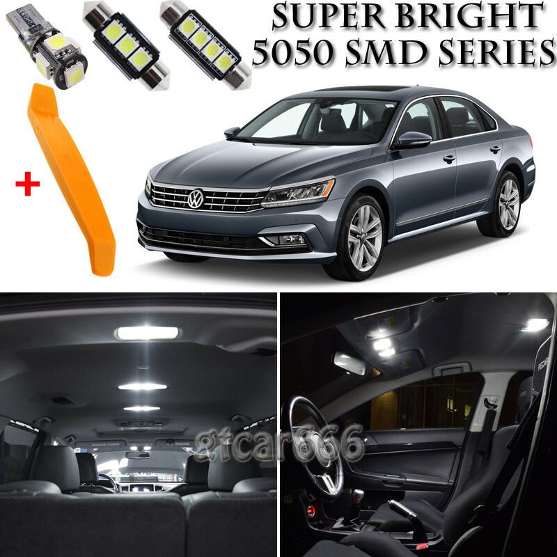 20 x Canbus White Interior LED Lights Kit + TOOL For 2012-2015 Volkswagen Passat