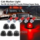 Smoke Cab Roof Running Marker Light + 5X RED LED For Ford F-250 F-350 Super Duty