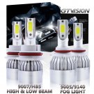 For 2001-2004 Ford F-250 F-350 Super Duty 9007 LED Headlight 9145 9140 Fog Light