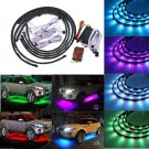 7 Color LED Strip Under Car underglow Underbody Neon Lights Kit Extension Wire