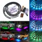 7 Color LED Strip Under Car underglow Underbody Neon Lights Kit Extension Wire