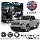 18x White LED Interior Lights Package Kit Fit Ford F-150 F-150 2004 - 2013 2014