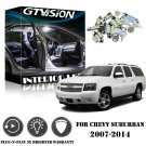 15Pcs Bright White LED Interior Light Package Kit For Chevy Suburban 2007-2014