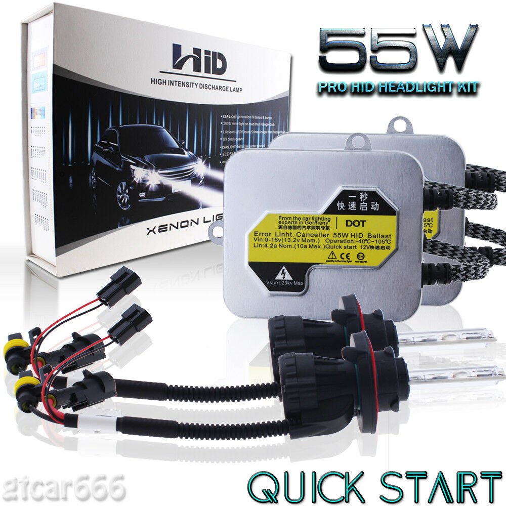 AC 55W QUICK START HID Xenon Headlight Conversion Kit H13 9008 Bi-Xenon 5K 6K