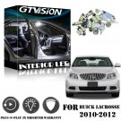 22Pcs Bright White LED Interior Lights Package Kit For Buick Lacrosse 2010-2012
