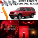 16 x Ultra Red Interior LED Lights Kit + TOOL For 1997-2002 Ford Expedition