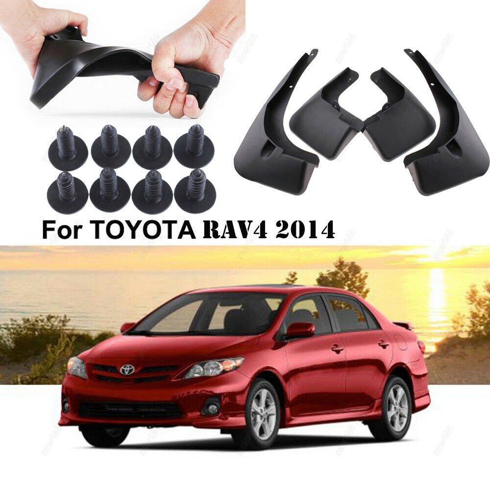 4Pcs Splash Guard Mud Flaps Fenders For Toyota RAV4 2013 2014 2015 Front & Rear