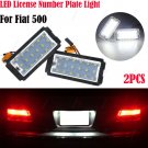 2Pcs For Fiat 500 + Cabriolet LED SMD License Plate Light Number Plate Light 12V