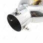 Universal Dual Exhaust Tail Pipe Tip Muffler Stainless Steel Chrome Trim 63mm