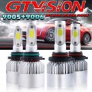9005+9006 Combo LED Headlight Hi/Lo Beam For Chevrolet Tahoe Silverado 1999-2006