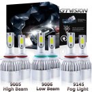 Hi/Lo LED Headlight + Fog Light For 03-06 Chevy Silverado 1500 2500 HD 3500 HD