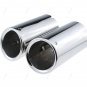 2x Chrome Stainless Steel Rear Exhaust Tail Muffler Pipe For BMW E90/E91 3Series