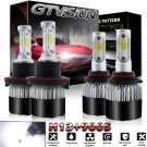H13 LED Headlight Bulbs Hi/Low + 9145 H10 Fog Lights for 2005-16 Ford F250 F350