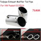 2Pcs For VW Passat/CC/EOS Chrome Stainless Steel Exhaust Tail Muffler Tip Pipe