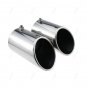2Pcs For VW Passat/CC/EOS Chrome Stainless Steel Exhaust Tail Muffler Tip Pipe