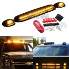 3x Clear Top Cab Marker Light Amber LED for Chevy Silverado GMC Sierra 2002-2007