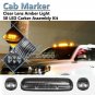 3x Clear Top Cab Marker Light Amber LED for Chevy Silverado GMC Sierra 2002-2007