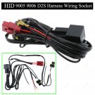 75W/100W 9005 HB3 9006 HB4 D2S HID Anti-Flicker Harness Relay Wiring Decoder 12V