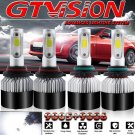 4x 9005 9006 Combo LED Headlight for Honda Civic 2004-2013 High Low Beam Bulbs