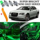 16 x Ultra Green Interior LED Lights Kit + TOOL For 2015 - 2018 Chrysler 300