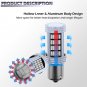 2X Red 1156 5007 7506 BA15S 92SMD High Power LED Projector Tail Brake Light Bulb