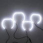 4Pcs 120mm+128mm For BMW F30 Crystal Angel Eye Halo Ring light Headlight White