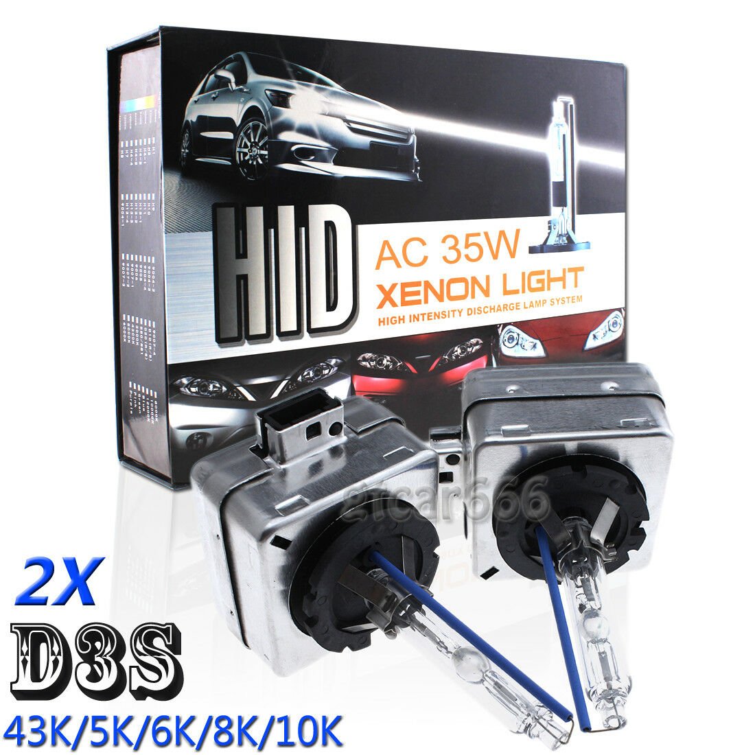 35W D3S HID Xenon Headlight Bulbs OEM Low Beam Light For Dodge Charger 43K 5K 6K