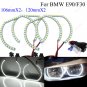 4Pcs SMD White 6000K LED Angel Eye Halo Ring Kit For BMW F30 3 Series 120+106mm