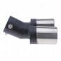 63mm Universal Grilled Blue Chrome Stainless Steel Exhaust Tail Muffler Tip Pipe