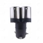 63mm Universal Grilled Blue Chrome Stainless Steel Exhaust Tail Muffler Tip Pipe