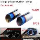 Chrome Stainless Steel Rear Exhaust Tail Muffler Pipe For Audi A4L Grilled Blue