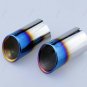 Chrome Stainless Steel Rear Exhaust Tail Muffler Pipe For Audi A4L Grilled Blue