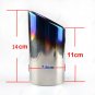 Chrome Stainless Steel Rear Exhaust Tail Muffler Pipe For Audi A4L Grilled Blue