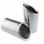 2Pcs Chrome Stainless Steel Rear Exhaust Tail Muffler Pipe For VW CC 08-13 73mm