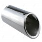 2Pcs Chrome Stainless Steel Rear Exhaust Tail Muffler Pipe For VW CC 08-13 73mm