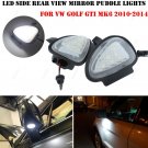 2x LED Side Mirror Rear View Under Puddle Light Lamp For Golf GTI MK6 2010-2014