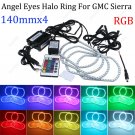 RGB LED SMD Angel Eyes Halo Ring Demon Devil DRL For GMC Sierra Truck 2007-2014