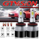 2Pc Upgrade H11 LED Headlight High or Low Beam Bulbs 1320W 198000LM 6000K White