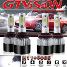 2 Pair 9005 + H11 Combo 2640W 396000LM LED Headlight Kit Light Bulbs 6000K White