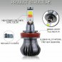H11 H8 H9 H16 LED DRL Fog Driving Light Bulbs Dual Color Strobe Flash White Blue