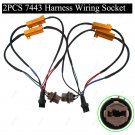 2Pcs T20 W21/5W 7443 580 Load Resistors Wiring Harness Canbus Decoder Cancellers