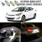 For Hyundai Elantra 2013-2016 Xenon White LED Interior Light kit + License Light