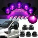 5x Smoke Cab Roof Marker Light Kit Pink LED X5 for 99-16 Ford Super Duty Pickup