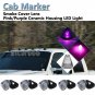 5x Smoke Cab Roof Marker Light Kit Pink LED X5 for 99-16 Ford Super Duty Pickup