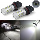 2x White CREE 50W P13W LED Daytime Running Fog Lights Bulbs Mazda CX-5 2013-2014