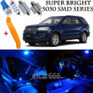 14 x Ultra Blue Interior LED Lights Kit + TOOL For 2011 - 2017 Ford Explorer