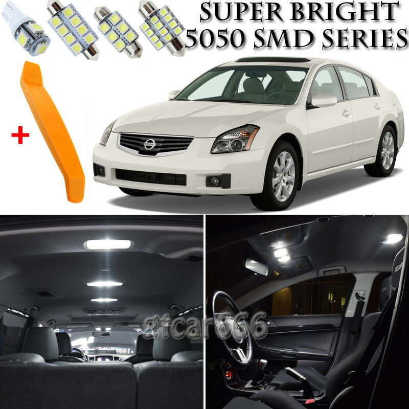 16 x Xenon White Interior LED Lights Kit + TOOL For 2004 - 2008 Nissan Maxima
