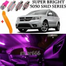 11 x Ultra PINK Interior LED Lights Kit + TOOL For 2009 - 2017 Dodge Journey