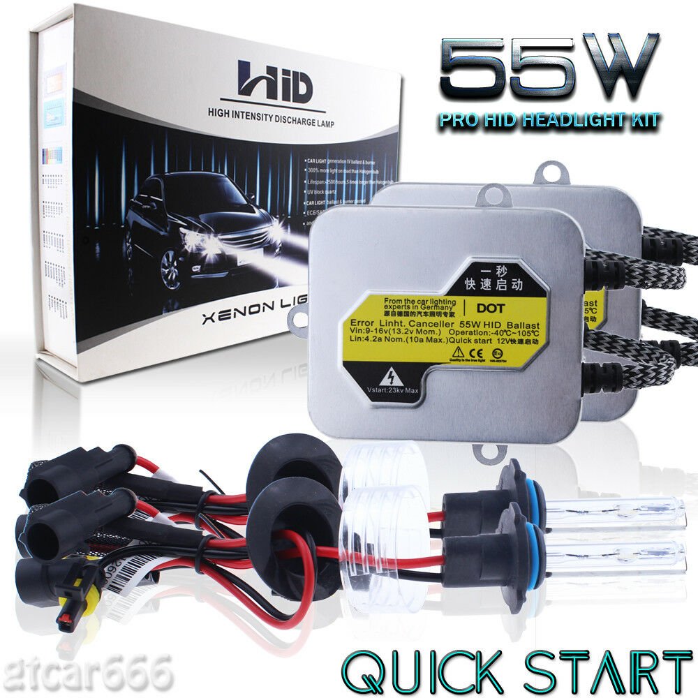 AC 55W QUICK START HID Xenon Headlamp Conversion Kit Bi-Xenon Beam H4 H13 9007