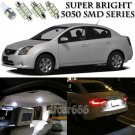 For Nissan Sentra 2007-2012 Xenon White LED Interior kit + License Light 8Pieces
